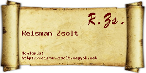 Reisman Zsolt névjegykártya